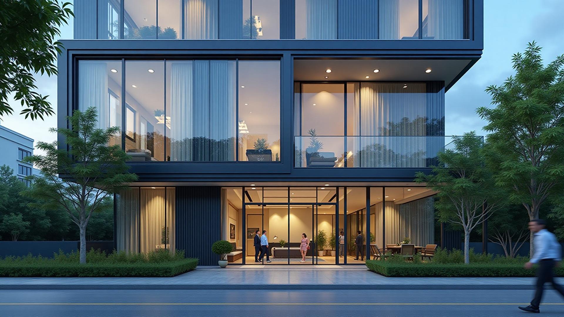 Modern property management office building